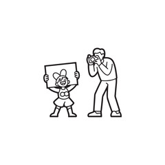 Bold Outline Sci-Fi Fan Scene Vector Icon