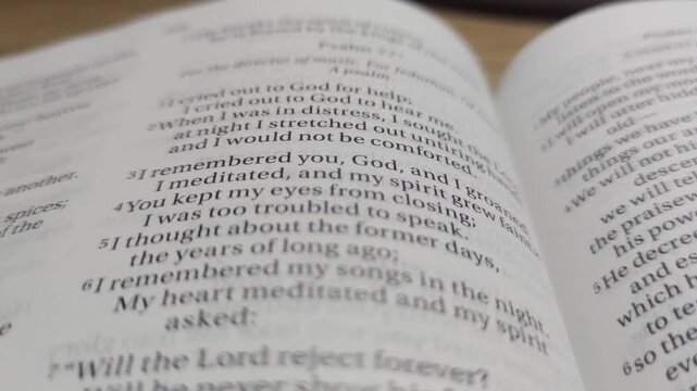 Going through Psalm 77 the in the Bible