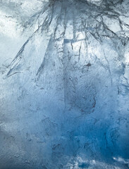 The Texture of a Frozen Piece of Ice , Close-up