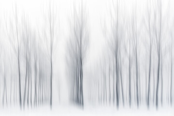 Obraz premium Ghostly winter forest with vertical motion blur