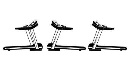 Get Moving with Treadmill Workout Icons for Fitness and Health, Perfect for Gyms and Personal Training Promotions, Created from Scalable Vector Graphics