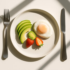 strawberry on a plate