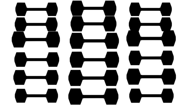 Bold dumbbell pattern for fitness brand visuals conveys strength, perfect for gym promotions, workout apps, health blogs, and motivational social media posts - Powered by Adobe