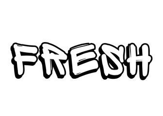 Fresh graffiti word vector font
Vector font word on a white background