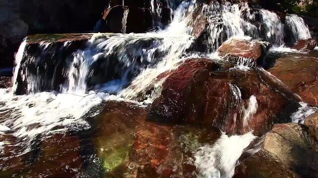 a small waterfall in the Desolation Wilderness section of Lake Tahoe California