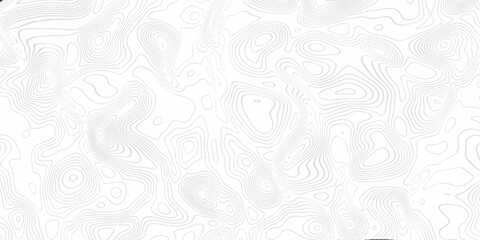 Seamless vector topographic map background. Contour elevation topographic and textured Background of geographic grid for hiking and mountain sports. Abstract black and white topographic contours lines