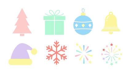 Festive Holiday Icon: A collection of charming Christmas icons. This set radiates holiday cheer. 