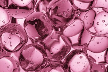 Glossy pink orb texture with smooth surfaces and subtle internal bubbles, ideal for cosmetic packaging design, modern web backgrounds, and abstract visual storytelling