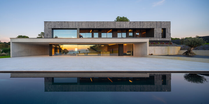 Modern minimalist architecture in Cantabria, Spain