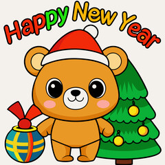 christmas teddy bear