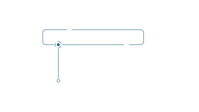 Animated element of infographics - rectangular callout box with line below