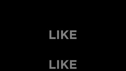 Dynamic animation of 'LIKE' text pulsing on a dark background, perfect for social media engagement campaigns and trendy promo videos for creators - Powered by Adobe