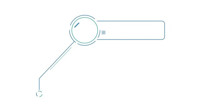 Animated element of infographics - callout box with circle and side line below