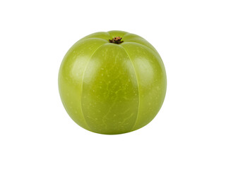 Fresh green apple fruit isolated on a clean white background, conveying a healthy and natural diet object