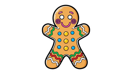 Gingerbread Man Delights: A cheerful gingerbread man, adorned with colorful candies and frosting, is a charming icon of holiday joy and festive baking.