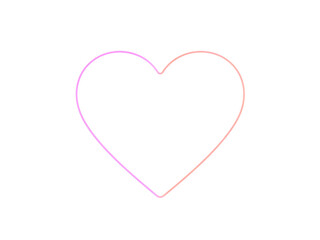 Isolated pink heart symbol for love and romance on a white background, perfect for Valentine's Day and wedding design