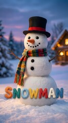 Obraz premium snowman on the snow