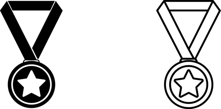 Unique star medal icon design for awards and recognition in various settings