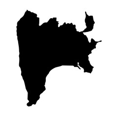 Nice France city map silhouette vector illustration