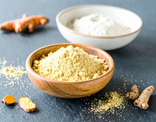 Ginger Root Grating Ceramic Tool Fine Pulp Turmeric Contrast Bamboo Bowl