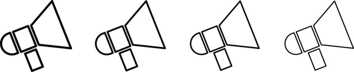 Coffee cup Icon set in multiple styles vector Isolated on transparent background.