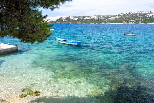 beach in Stara Novalja in Pag island in Croatia