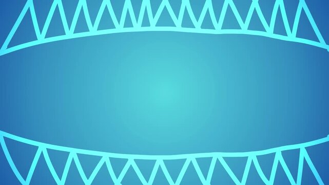 Graphic line zigzag frame stop motion on vibrant blue background