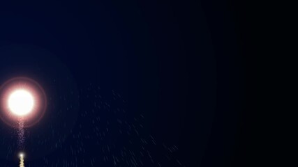 Bright firework rocket launching with sparks trail on dark background. Rising glowing light animation for New Year celebration, festival, holiday party, and cinematic video overlay. - Powered by Adobe