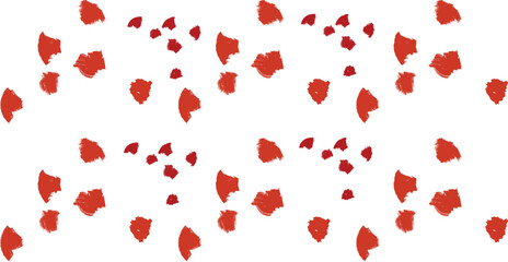 Abstract pattern of orange shapes on white background artistic design