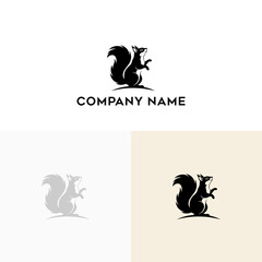 Squirrel Silhouette Logo Design for Wildlife and Nature-Related Businesses Concept