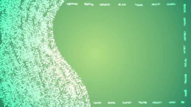 Stop motion rough chalk abstract background template on green board