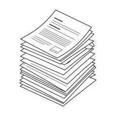 A stack of papers represents the vastness of administrative tasks.