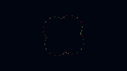 Rotating Neon Christmas Wreath - Powered by Adobe