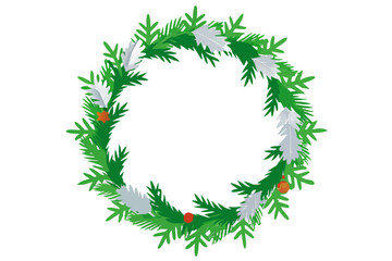 Festive christmas wreath