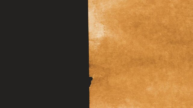A truce in the war. The word peace on aged brown paper. Movement from right to left. 4k video