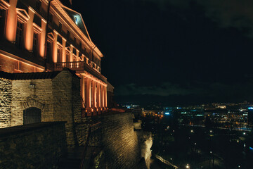 Stenbock House Government Building on Toompea Hill at Night