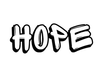 Hope graffiti word vector font
Vector font word on a white background