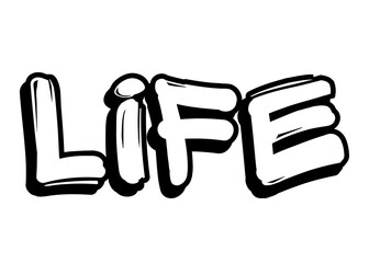 Life graffiti word vector font
Vector font word on a white background