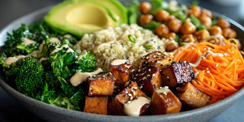 Vibrant Nourishment: A Symphony of Plant-Based Goodness, ai generated.