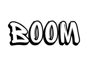 Boom graffiti word vector font
Vector font word on a white background