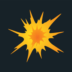 Explosion animation. Animation for game of the explosion effect. Cartoon animation for game. Exploding effect. Hand drawn vector illustration