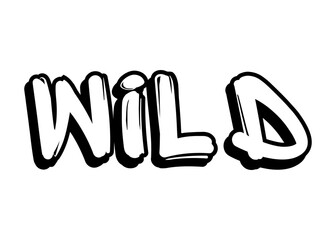 Wild graffiti word vector font
Vector font word on a white background
