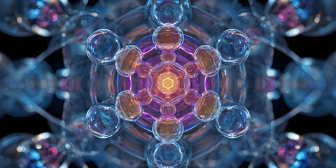 Atomic Radiance: Nexus of Symmetry and Lightai generated.