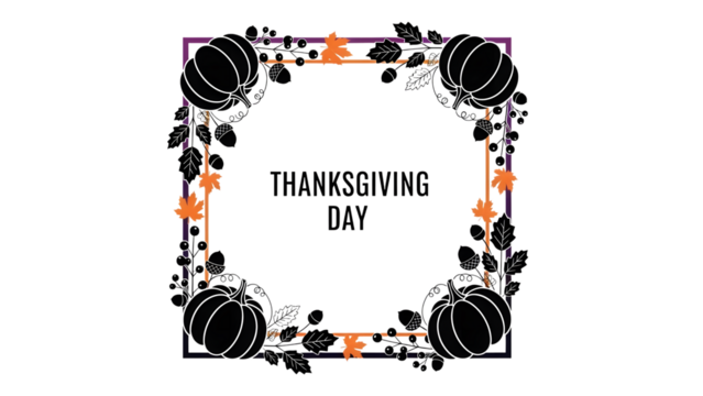 Halloween frame with pumpkins and bats isolated on transparent background - Powered by Adobe