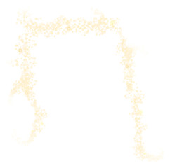 Festive sparkling golden dots arrange to form a list-like overlay on black background.