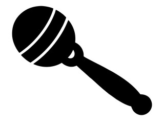 baby rattle icon,rattle simple black silhouette vector 