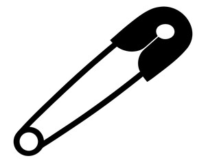 safety pin black silhouette vector ,safety pin icon