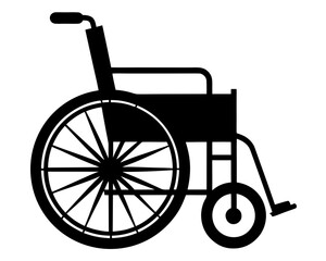 wheel chair black silhouette vector,wheel chair  icon