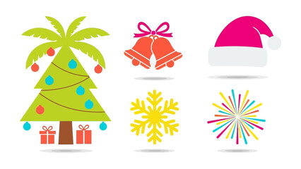 Festive Holiday Icons: A vibrant assortment of icons capturing the spirit of celebration, each a unique symbol of seasonal joy and merriment. 