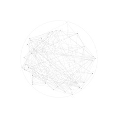 Abstract textured circular pattern isolated on transparent background